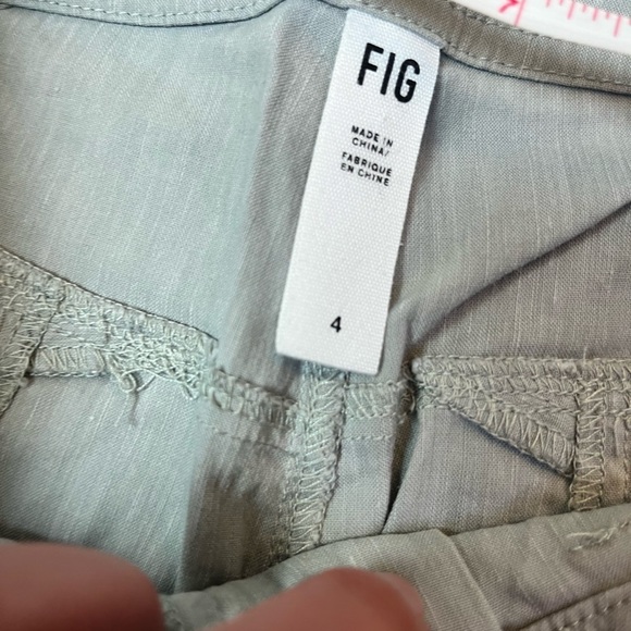 Fig Clothing Womens Tan Linen Pangs Size 4 - Picture 5 of 12